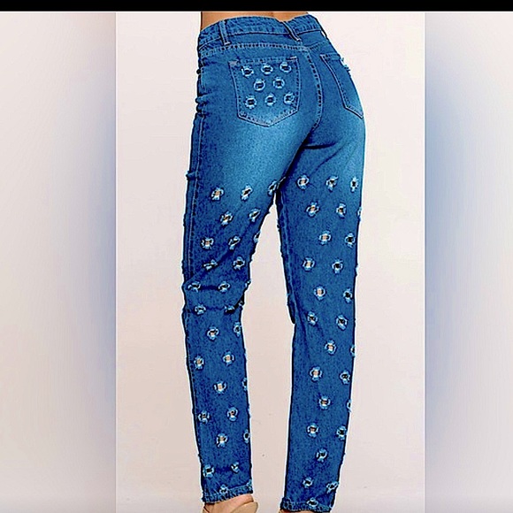 NWT ✅ Blue Turtle 💙 High Rise Denim Jeans (Fits to 28” Waist) ⭐️ OVERSIZED - Picture 2 of 5